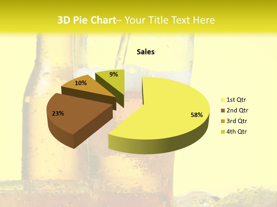 Bubble Close Up Gold PowerPoint Template