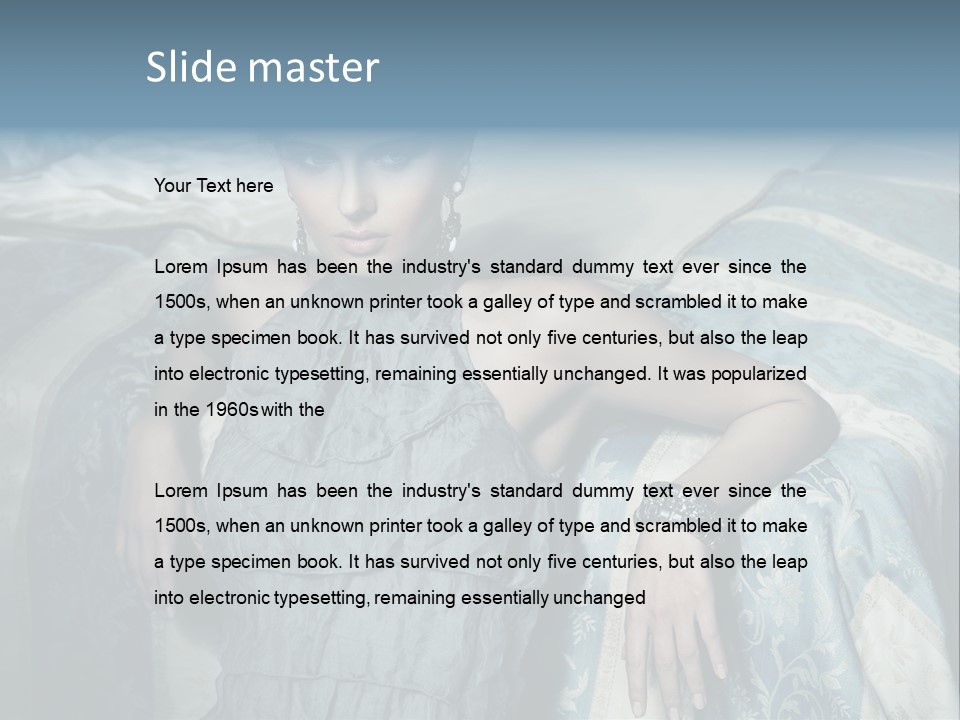 Portrait Dress Romantic PowerPoint Template