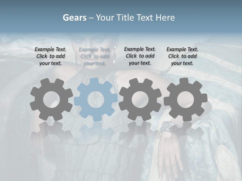 Portrait Dress Romantic PowerPoint Template