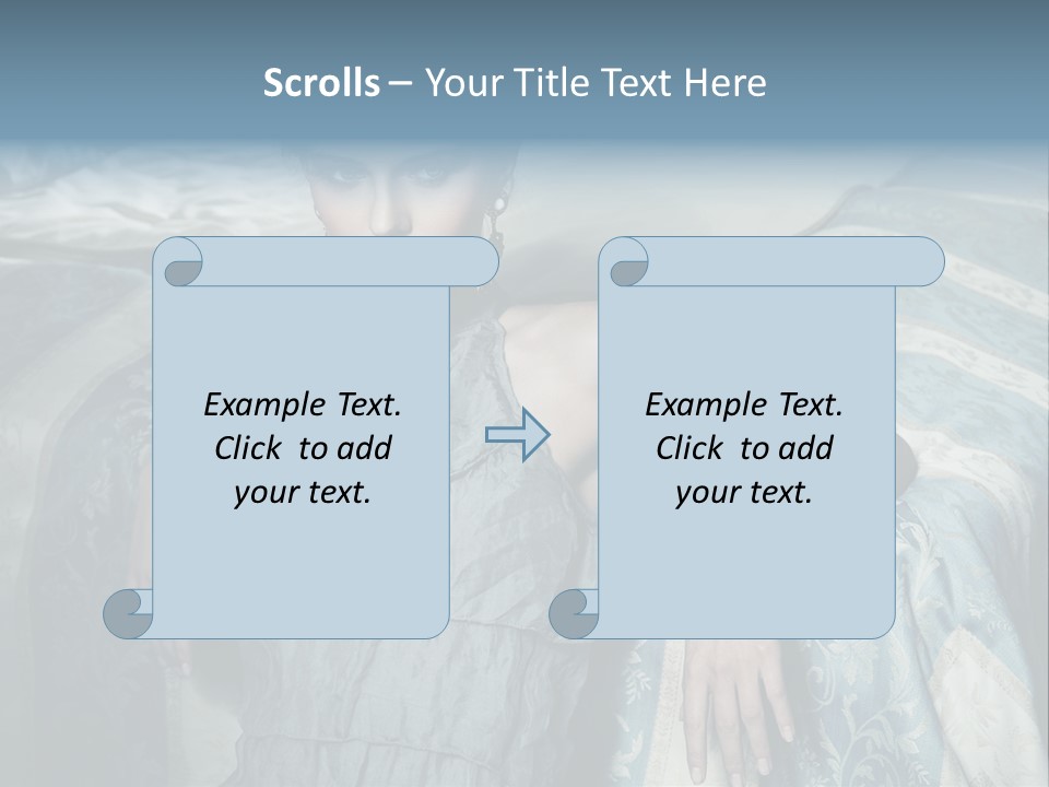 Portrait Dress Romantic PowerPoint Template