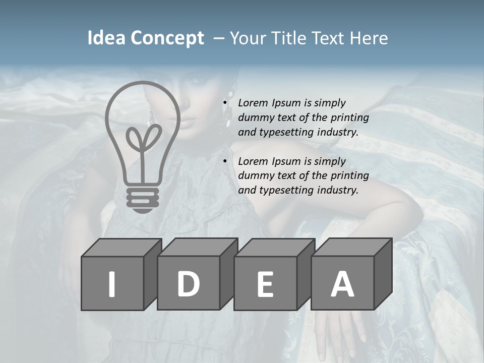 Portrait Dress Romantic PowerPoint Template