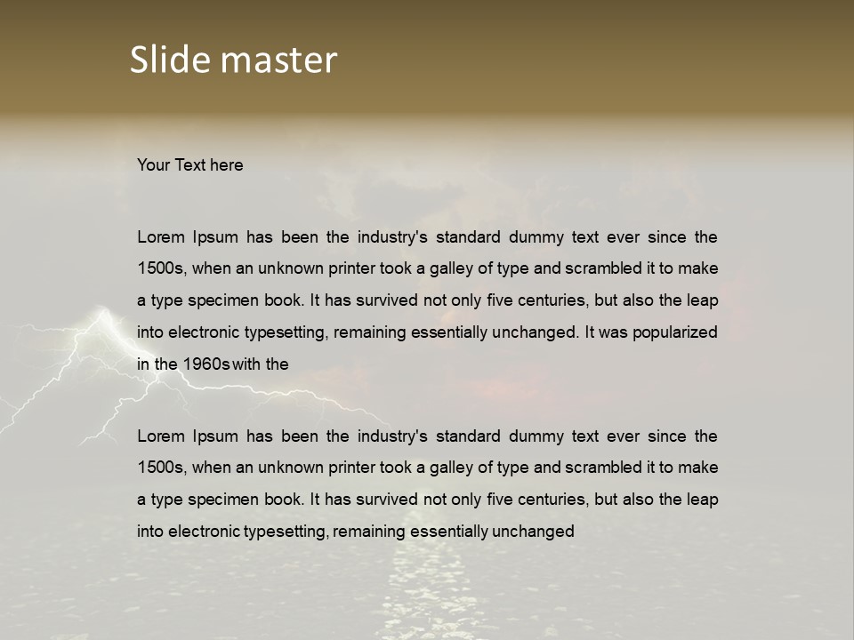 Background Countryside Dark PowerPoint Template