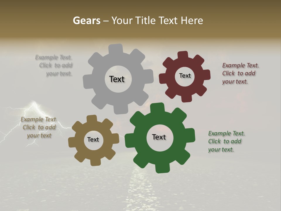 Background Countryside Dark PowerPoint Template