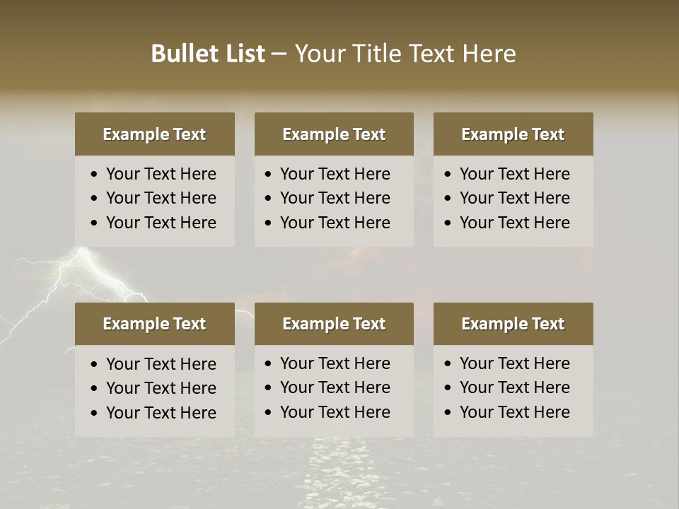 Background Countryside Dark PowerPoint Template