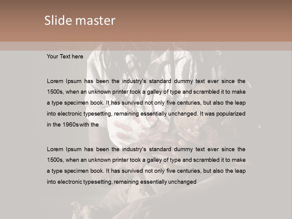 Demon Body Terror PowerPoint Template