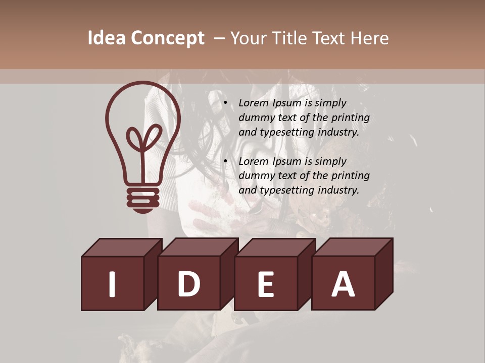 Demon Body Terror PowerPoint Template