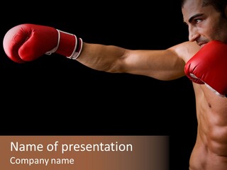 Hand Male Punch PowerPoint Template