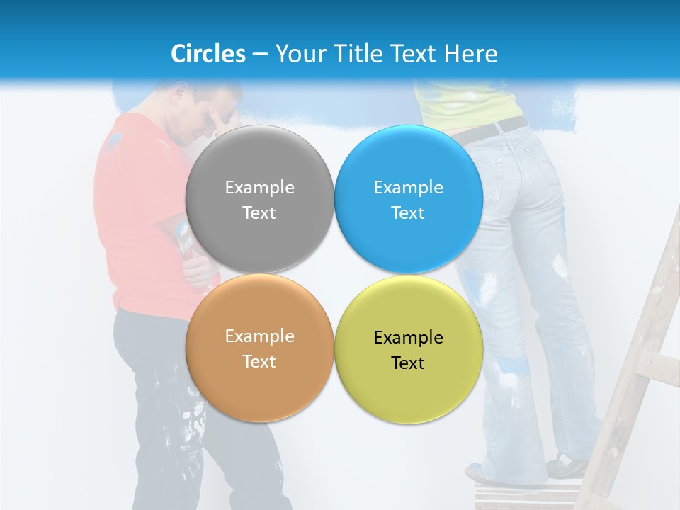 Colorful Background Worker PowerPoint Template