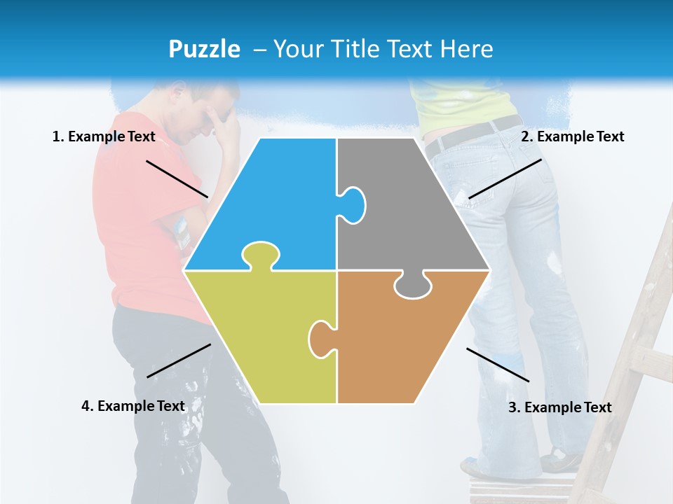 Colorful Background Worker PowerPoint Template