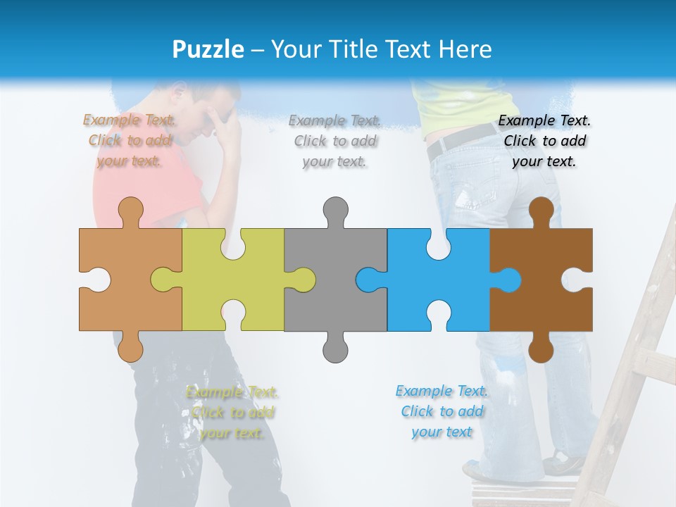 Colorful Background Worker PowerPoint Template