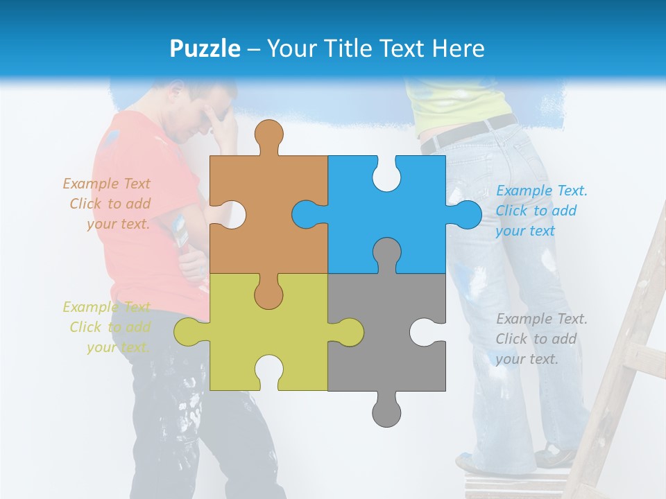 Colorful Background Worker PowerPoint Template