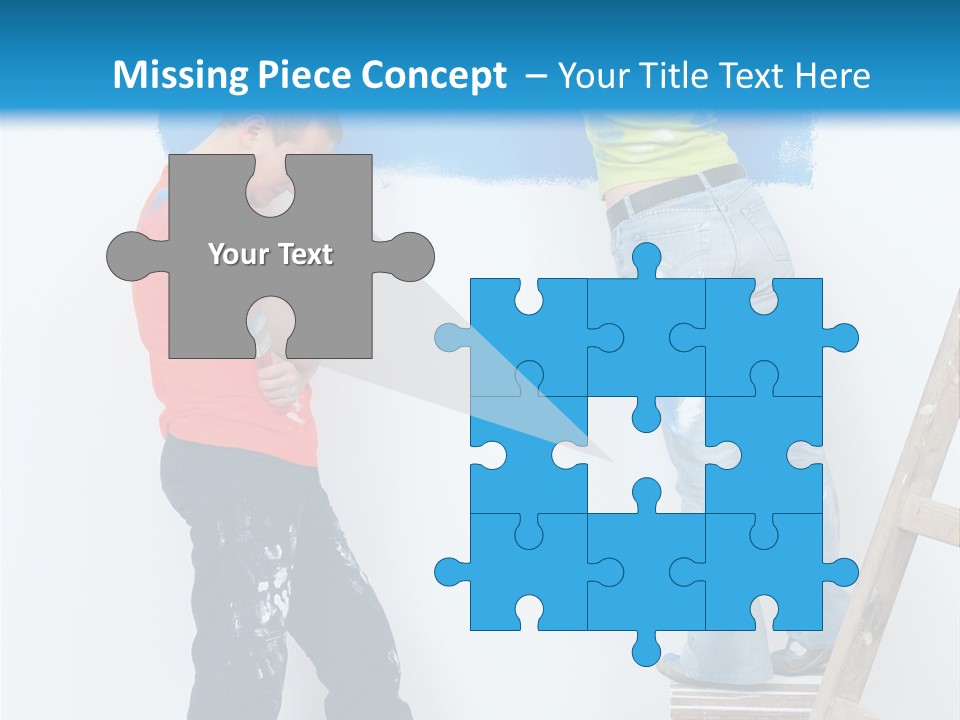 Colorful Background Worker PowerPoint Template