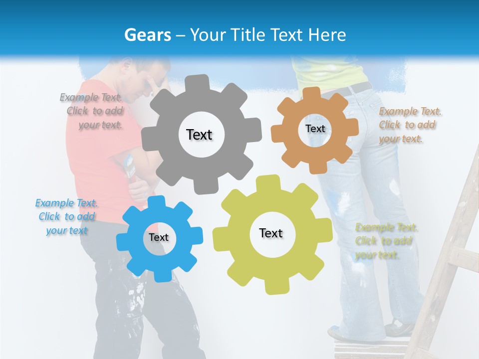 Colorful Background Worker PowerPoint Template