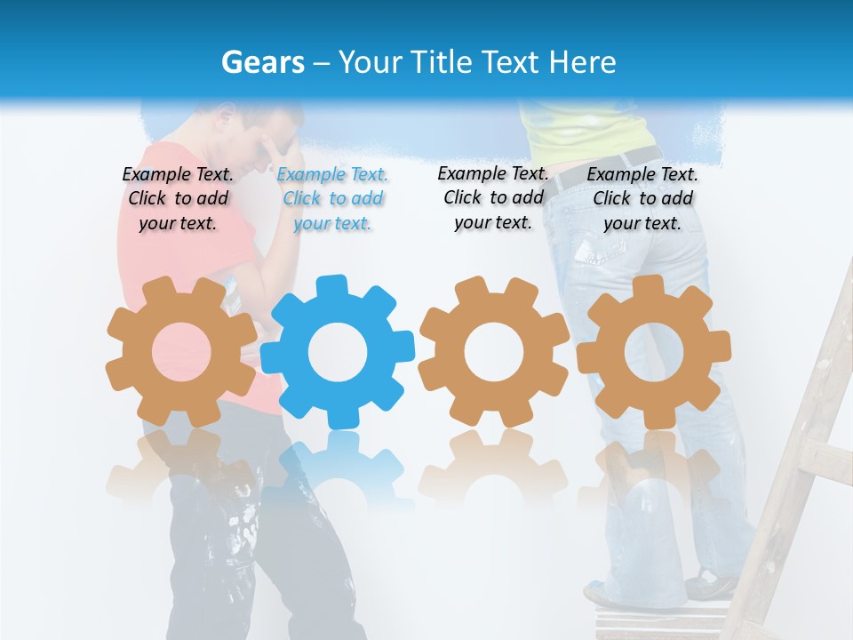 Colorful Background Worker PowerPoint Template