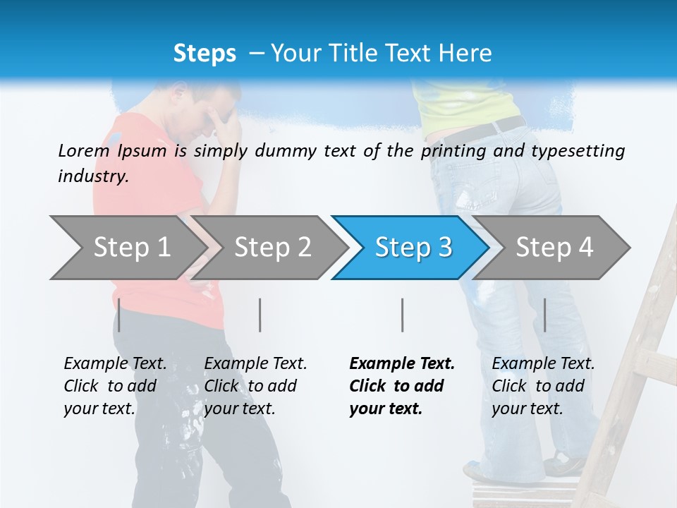Colorful Background Worker PowerPoint Template