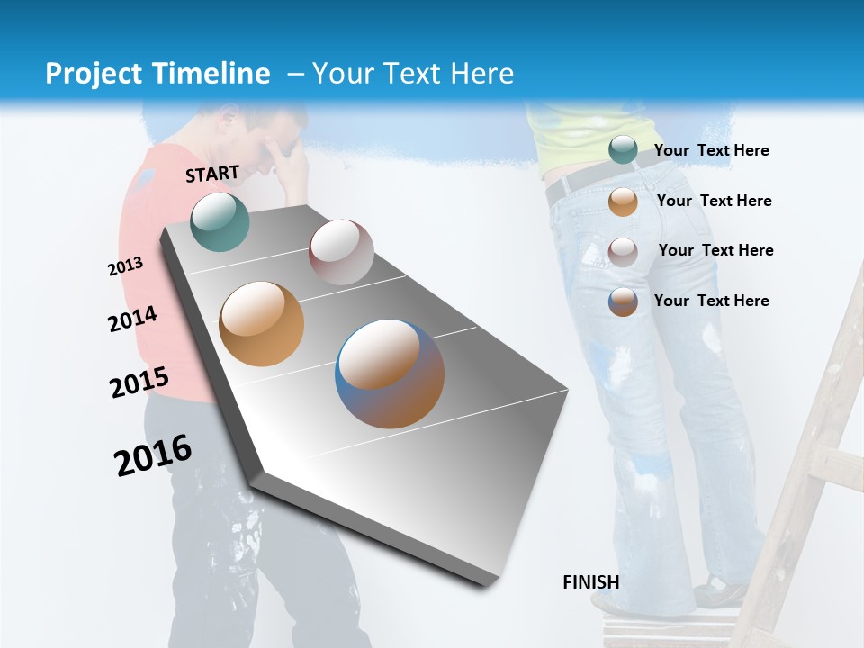 Colorful Background Worker PowerPoint Template