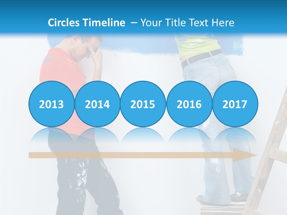 Colorful Background Worker PowerPoint Template