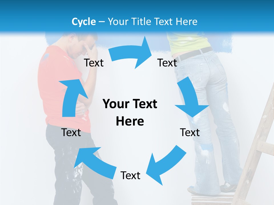 Colorful Background Worker PowerPoint Template