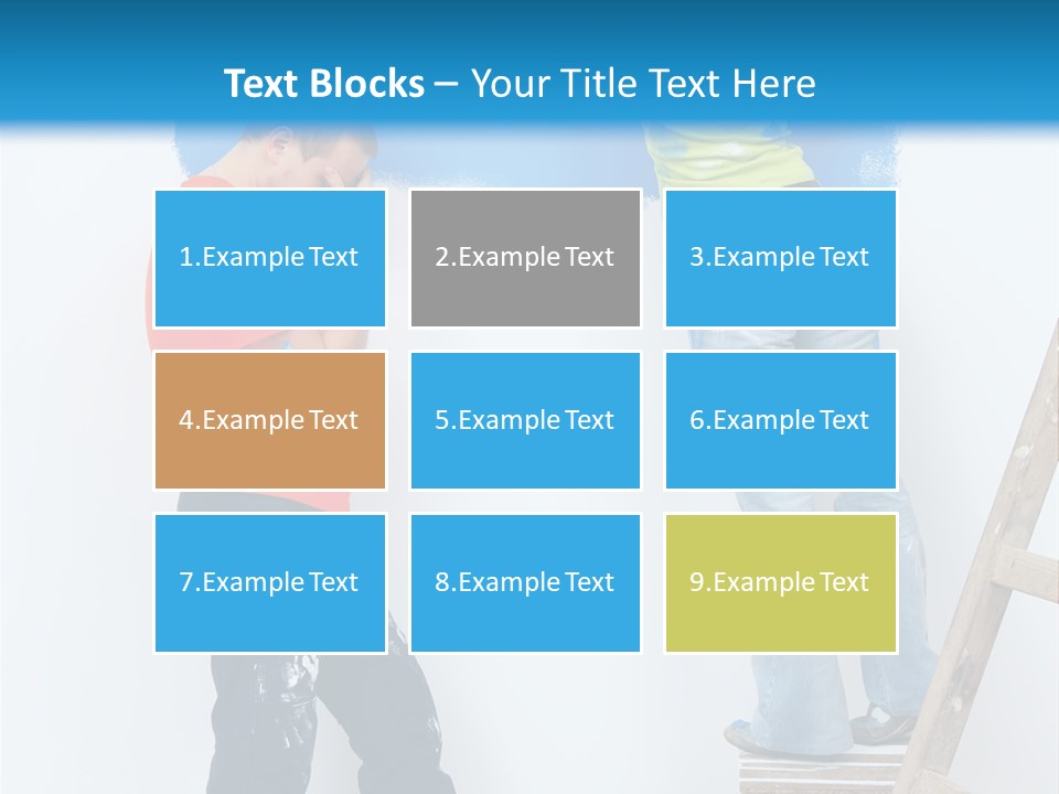 Colorful Background Worker PowerPoint Template
