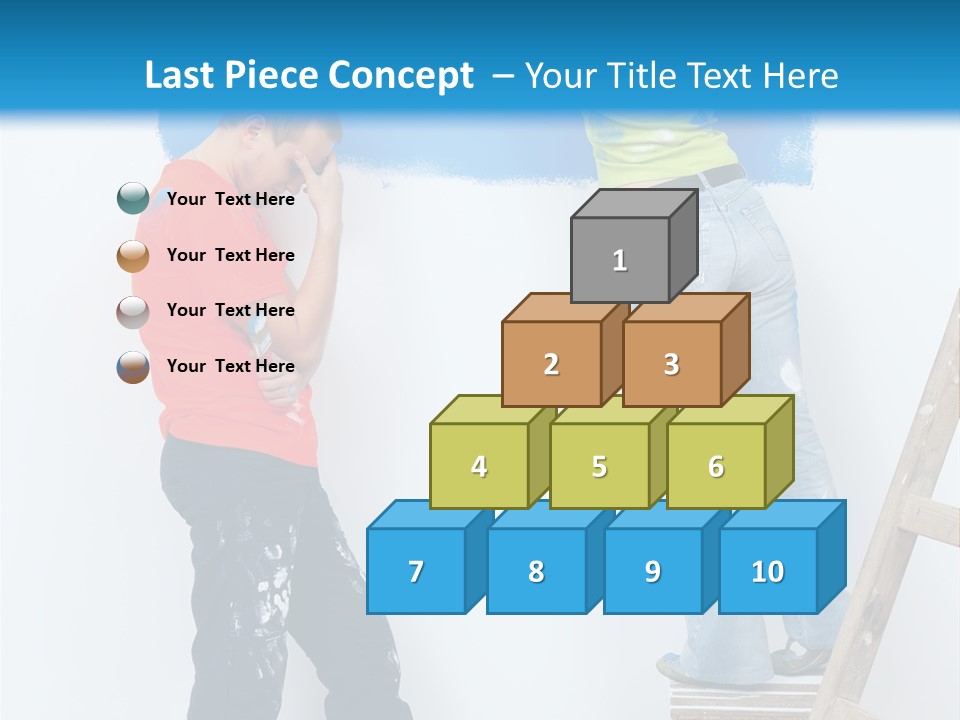 Colorful Background Worker PowerPoint Template