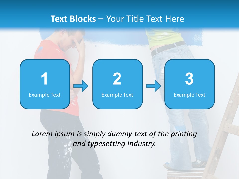 Colorful Background Worker PowerPoint Template