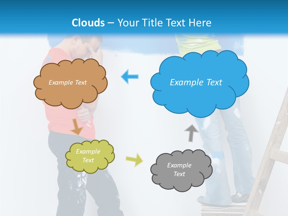 Colorful Background Worker PowerPoint Template