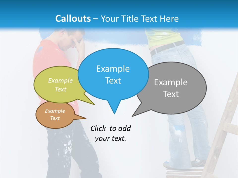 Colorful Background Worker PowerPoint Template