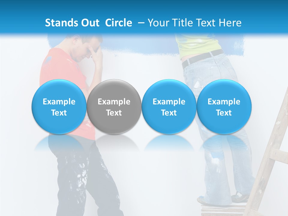 Colorful Background Worker PowerPoint Template