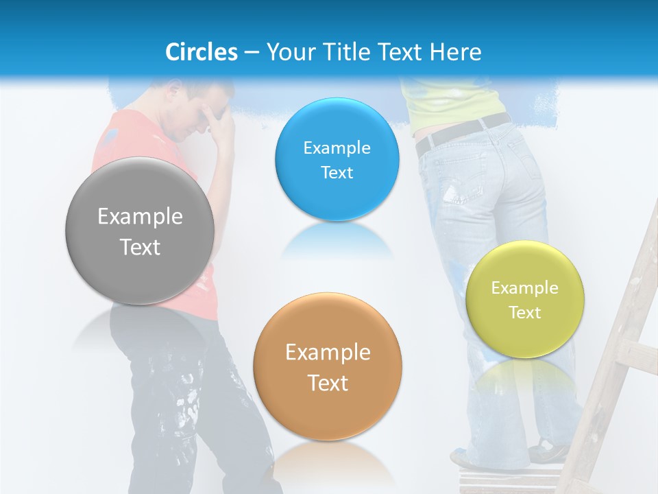 Colorful Background Worker PowerPoint Template