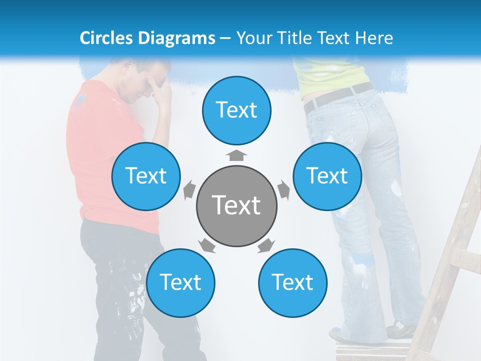 Colorful Background Worker PowerPoint Template