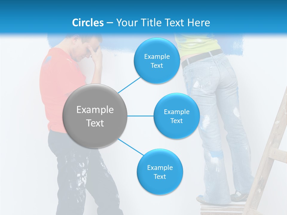 Colorful Background Worker PowerPoint Template