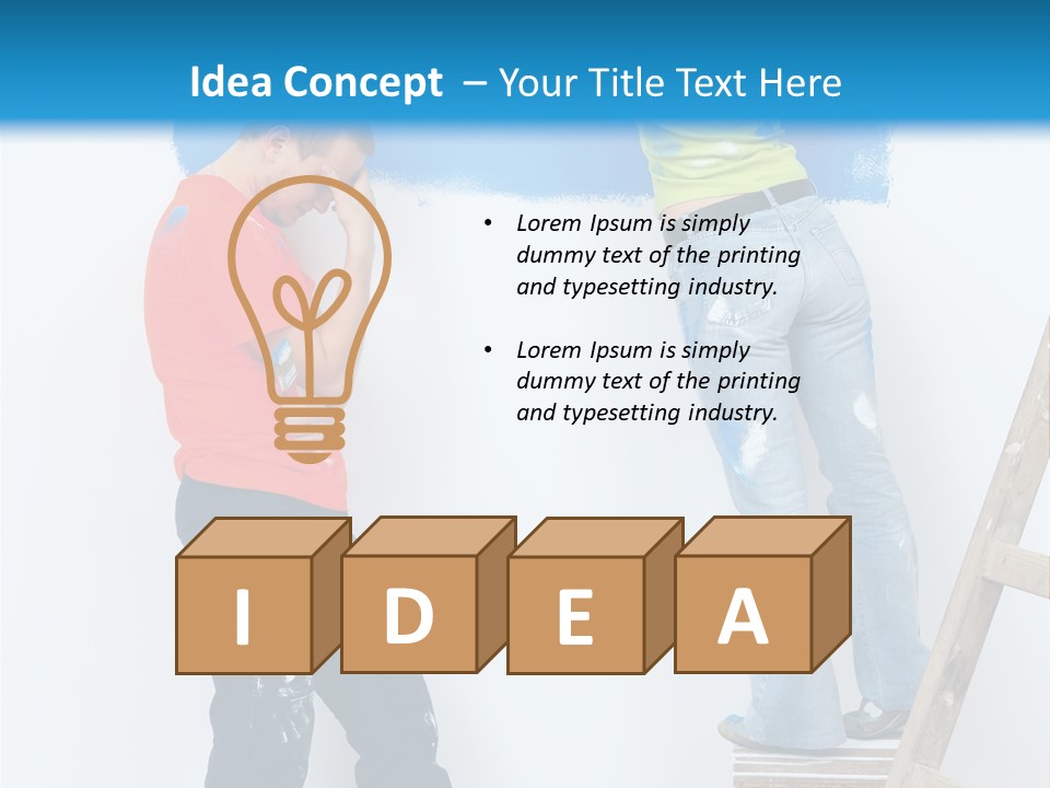 Colorful Background Worker PowerPoint Template