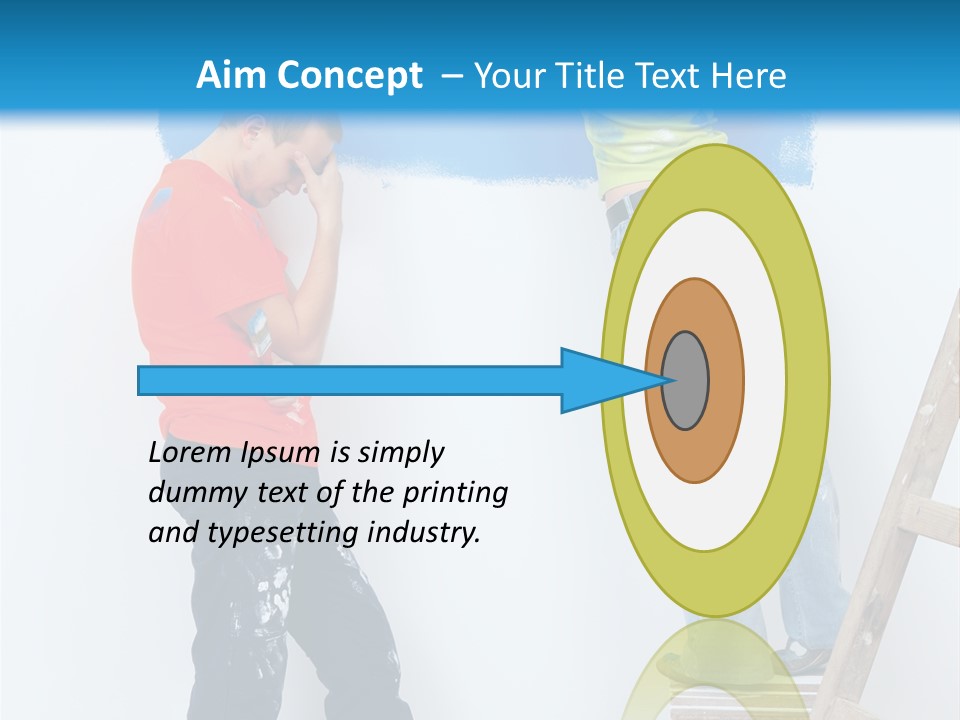 Colorful Background Worker PowerPoint Template