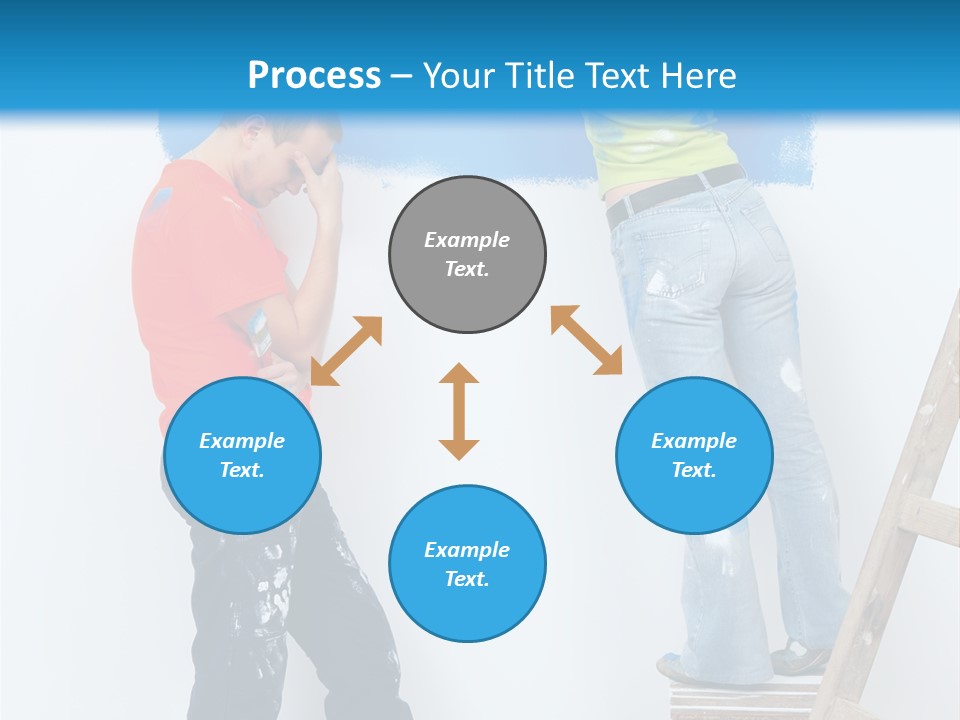 Colorful Background Worker PowerPoint Template