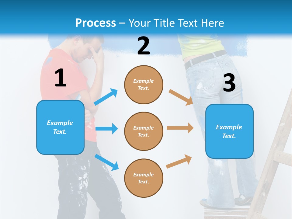 Colorful Background Worker PowerPoint Template