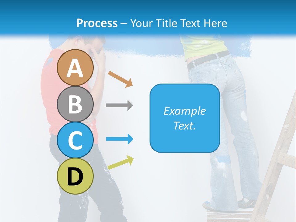 Colorful Background Worker PowerPoint Template