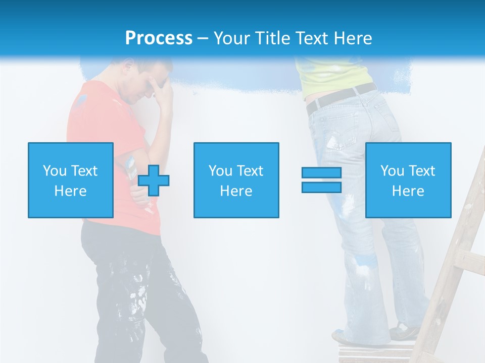 Colorful Background Worker PowerPoint Template