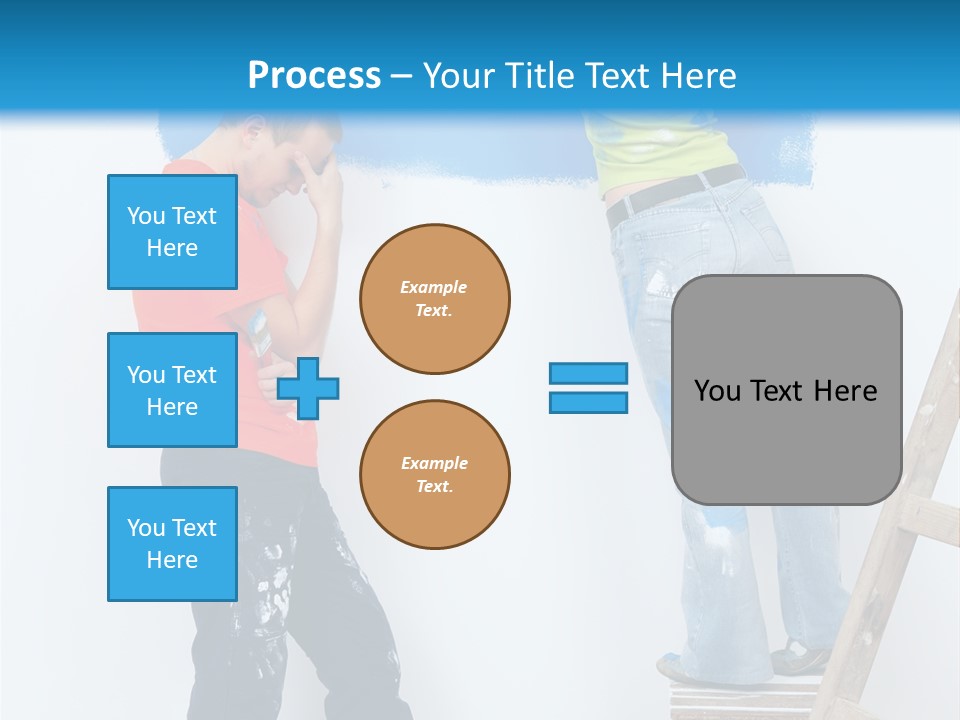 Colorful Background Worker PowerPoint Template