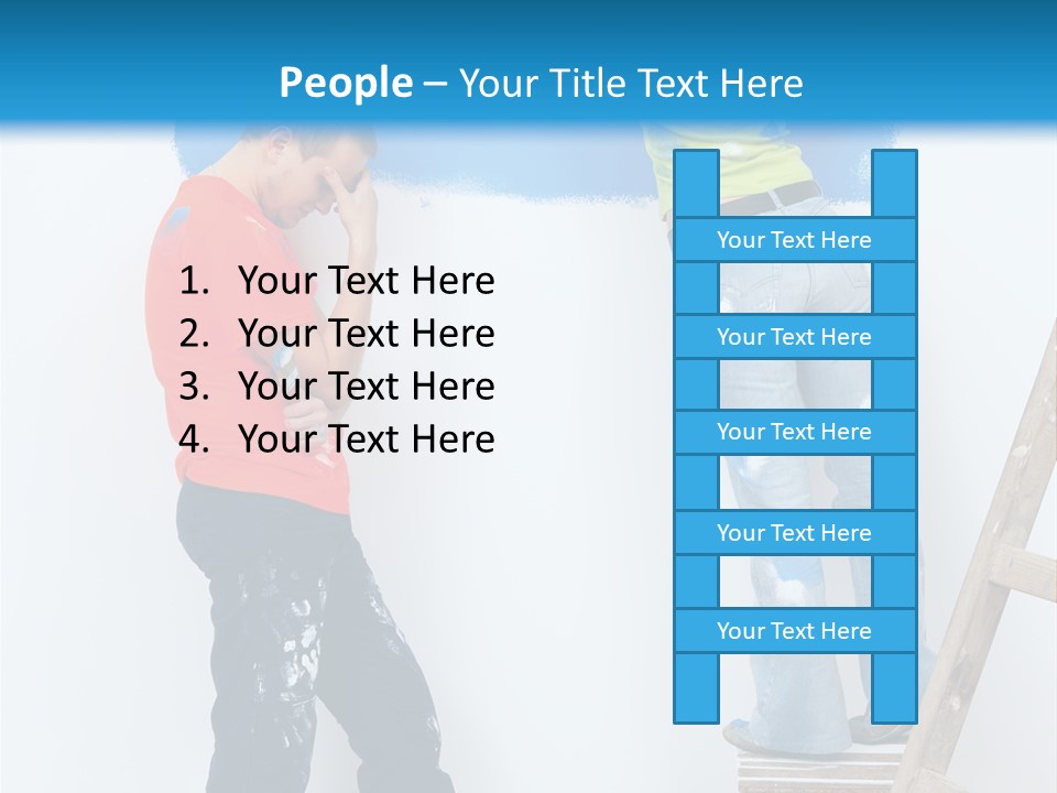 Colorful Background Worker PowerPoint Template