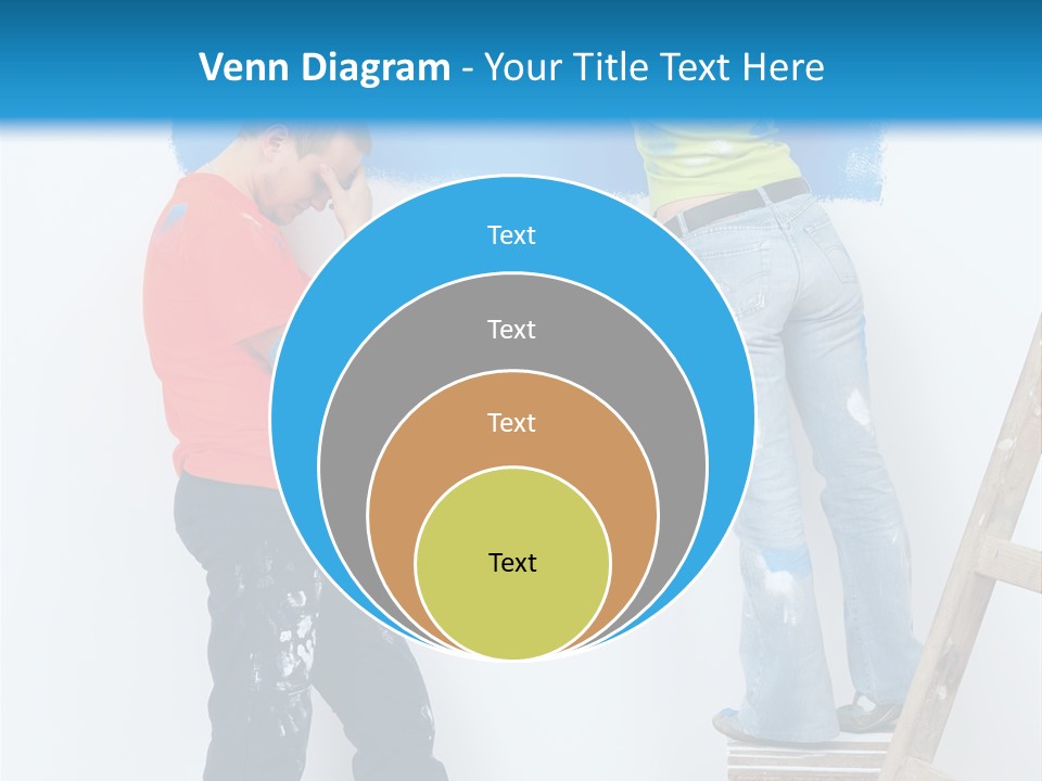 Colorful Background Worker PowerPoint Template