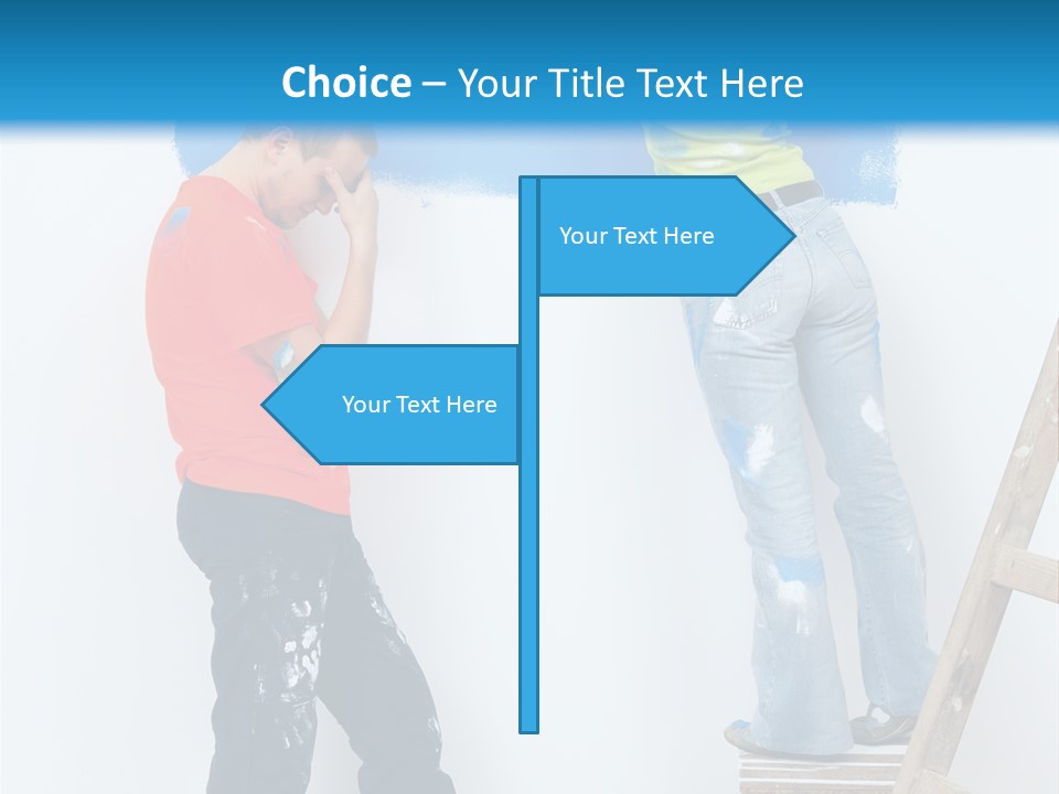 Colorful Background Worker PowerPoint Template