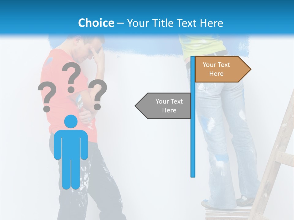 Colorful Background Worker PowerPoint Template
