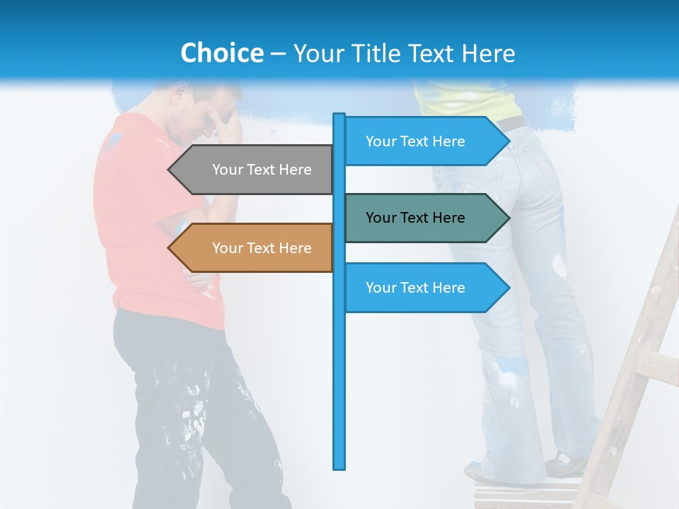 Colorful Background Worker PowerPoint Template