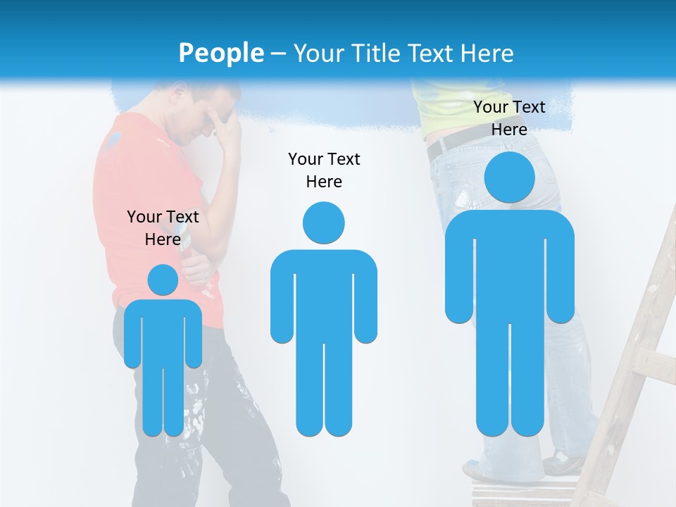 Colorful Background Worker PowerPoint Template