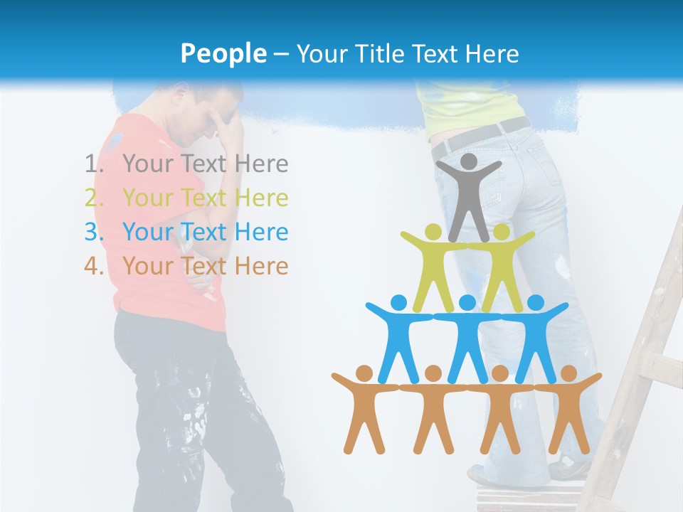 Colorful Background Worker PowerPoint Template