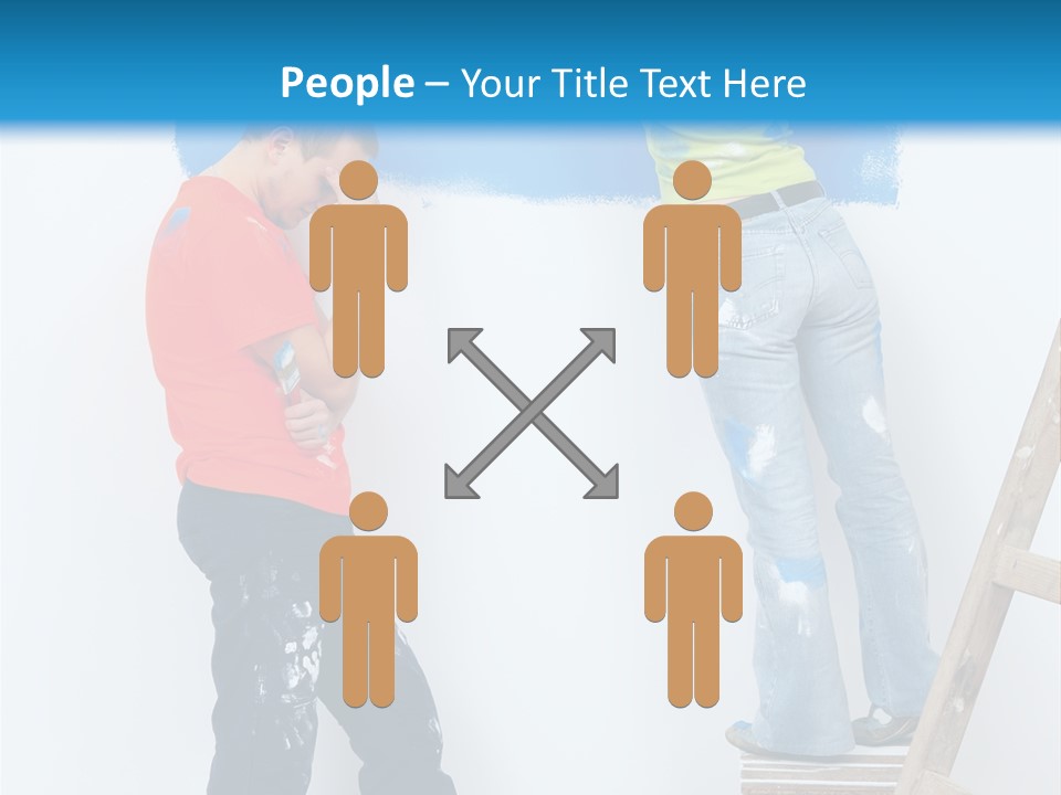 Colorful Background Worker PowerPoint Template