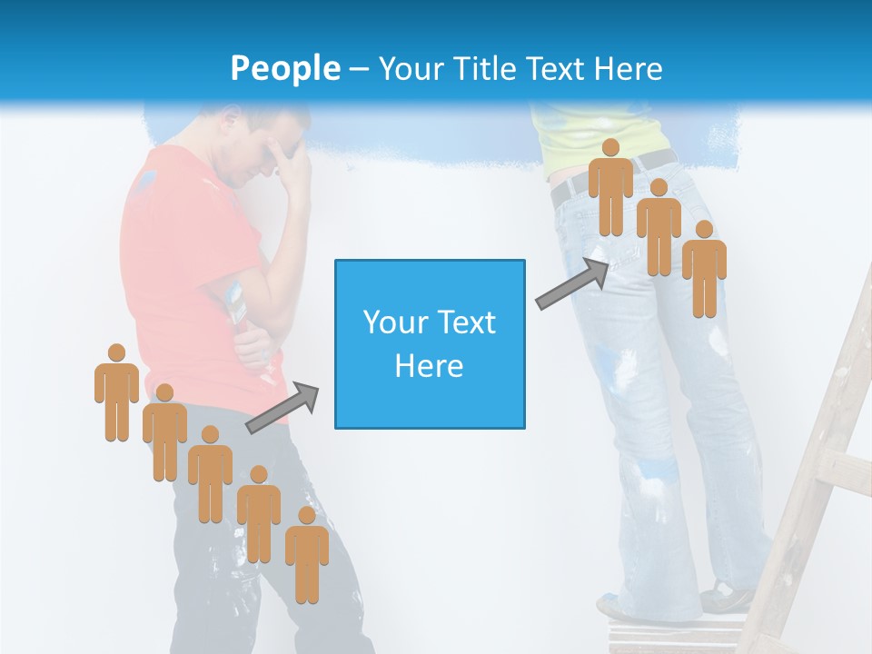 Colorful Background Worker PowerPoint Template
