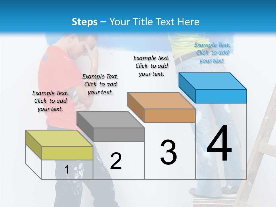 Colorful Background Worker PowerPoint Template