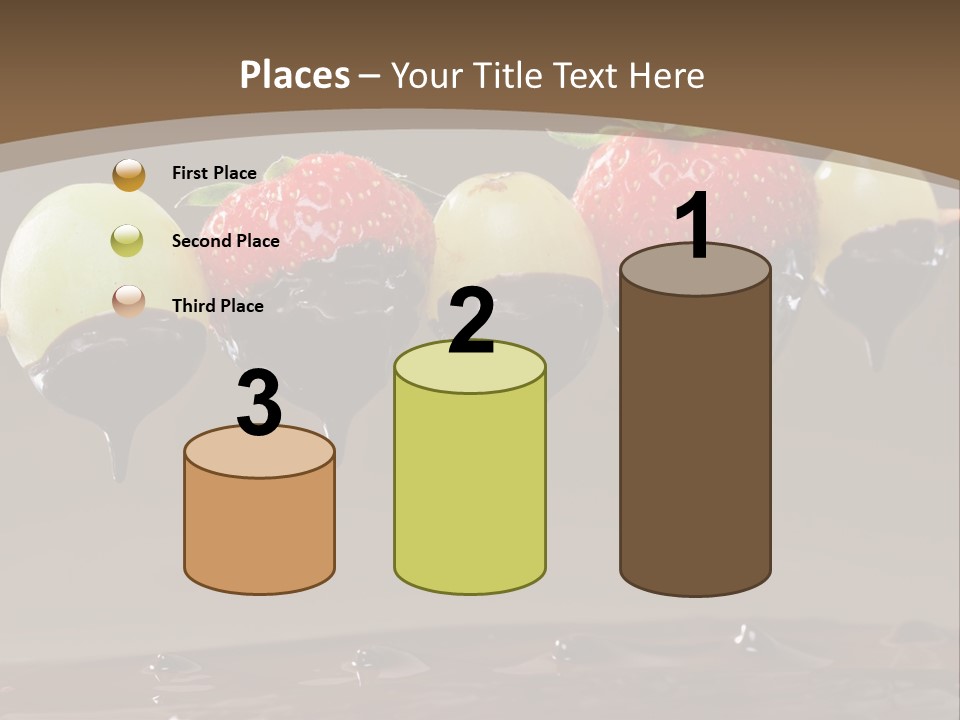 Fruit Inside Chocolate Fondue PowerPoint Template