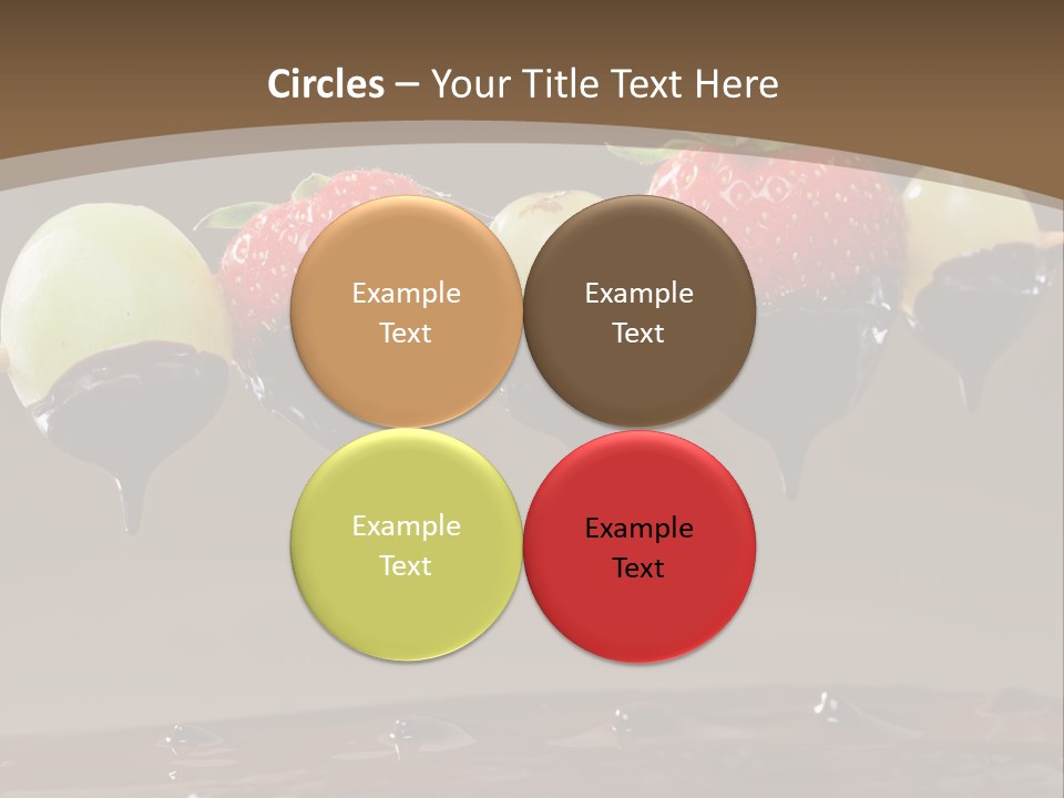 Fruit Inside Chocolate Fondue PowerPoint Template